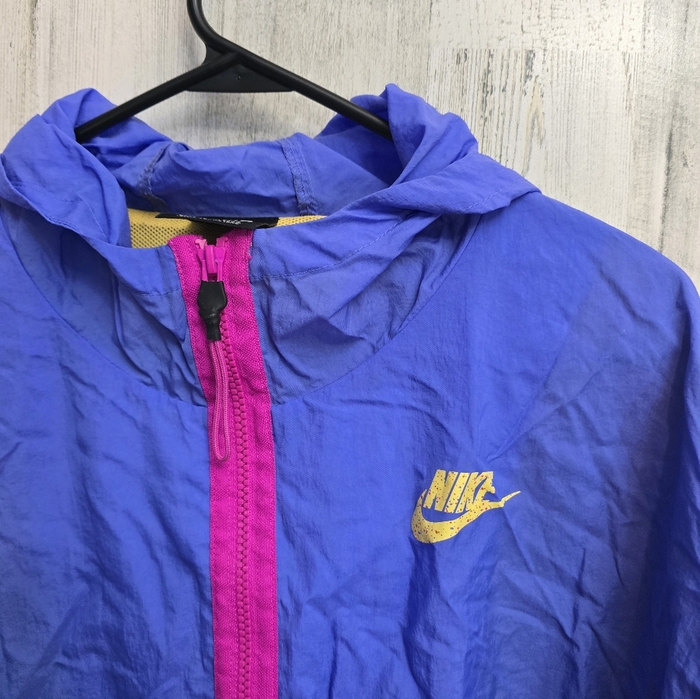 Nike Blue and Yellow Windbreaker Jacket Womens Plus Size 3X - Picture 2 of 9